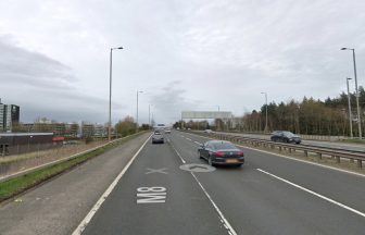 Drivers issued warning as one lane of M8 restricted near Glasgow Airport following crash