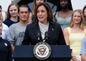 Kamala Harris ‘secures enough votes to become Democratic nominee’