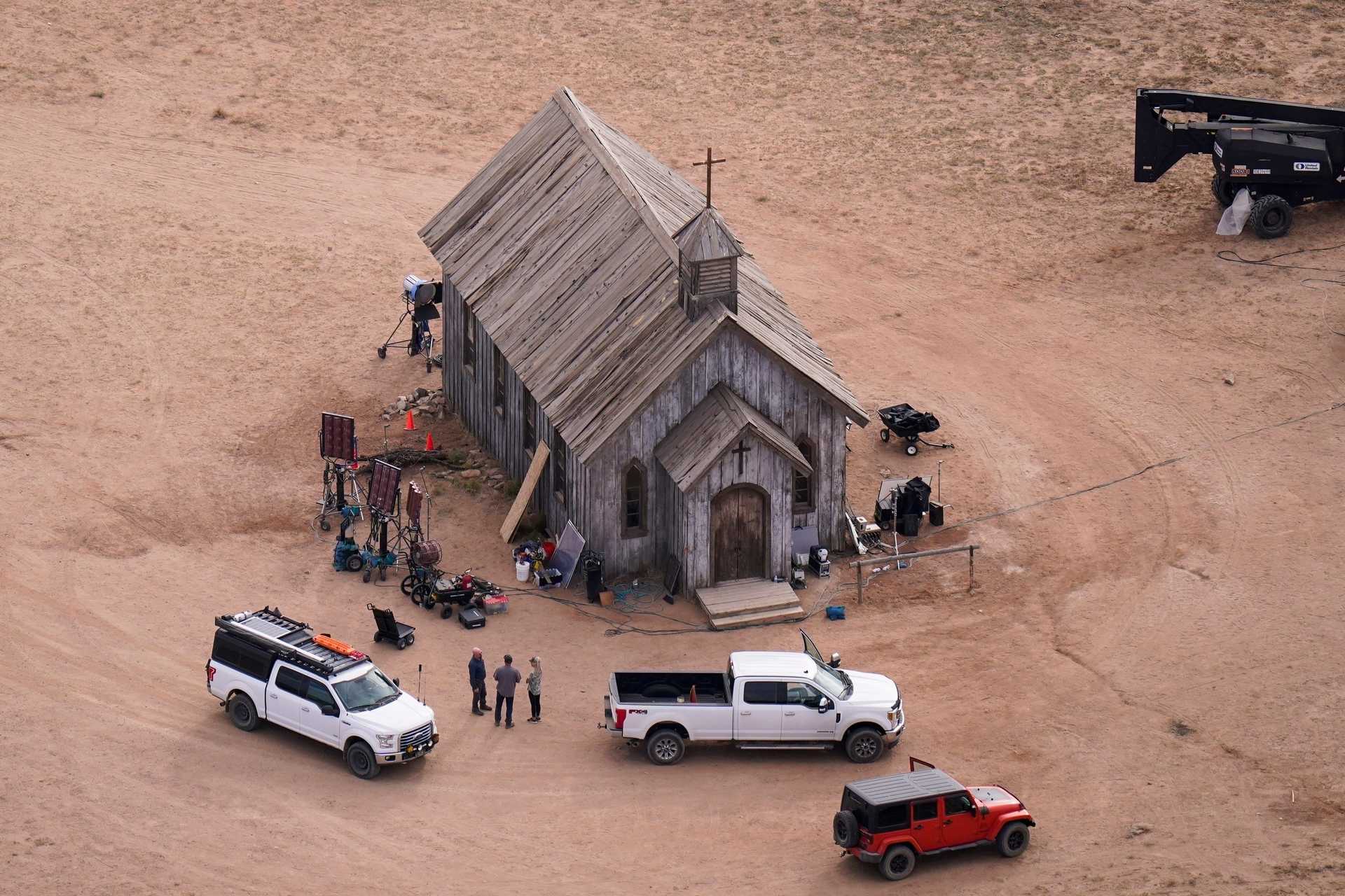 The movie set of Rust, at Bonanza Creek Ranch in Santa Fe.