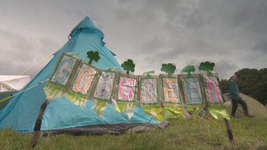 Climate activists set up camp on proposed transition site