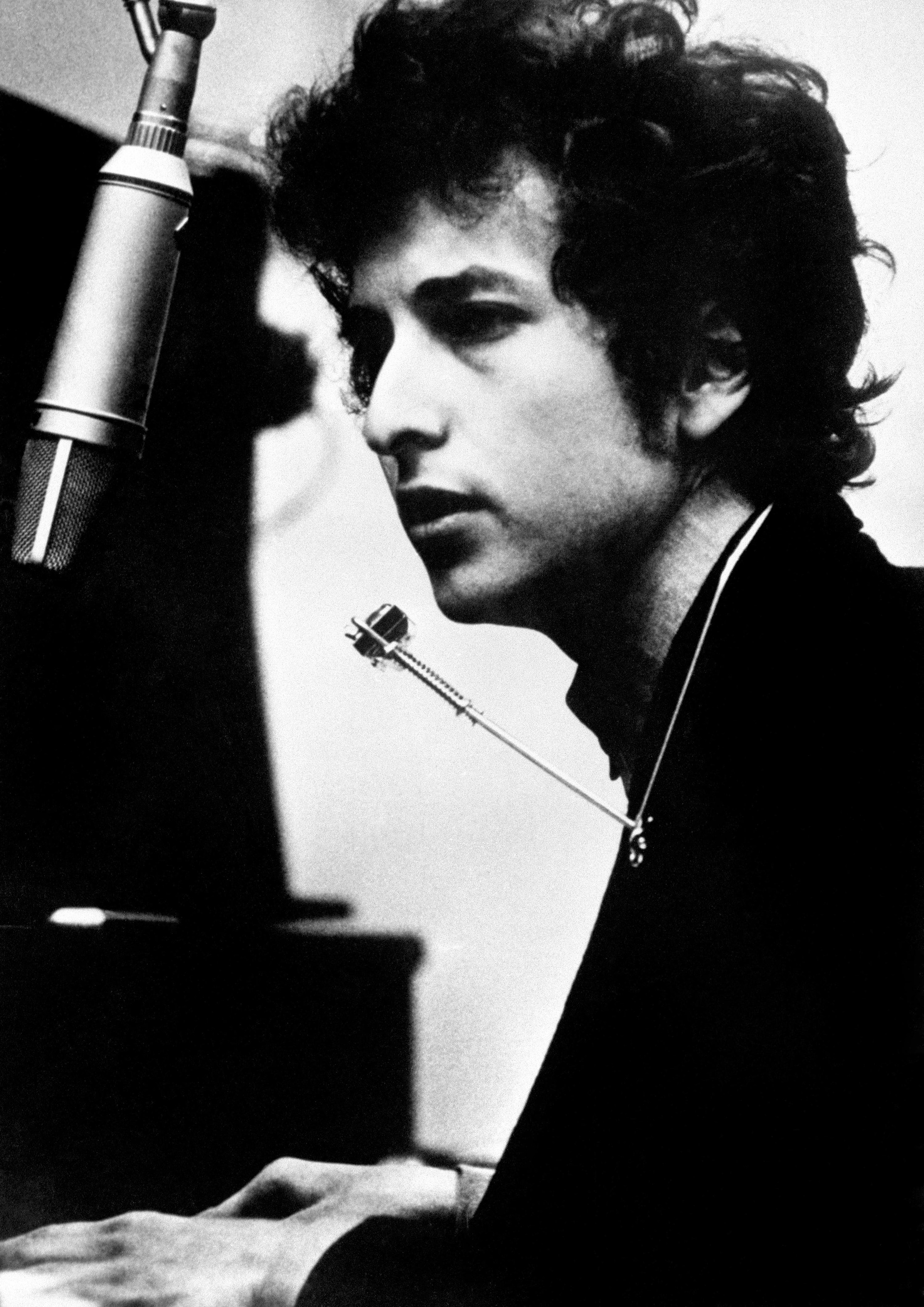 Bob Dylan at his piano.