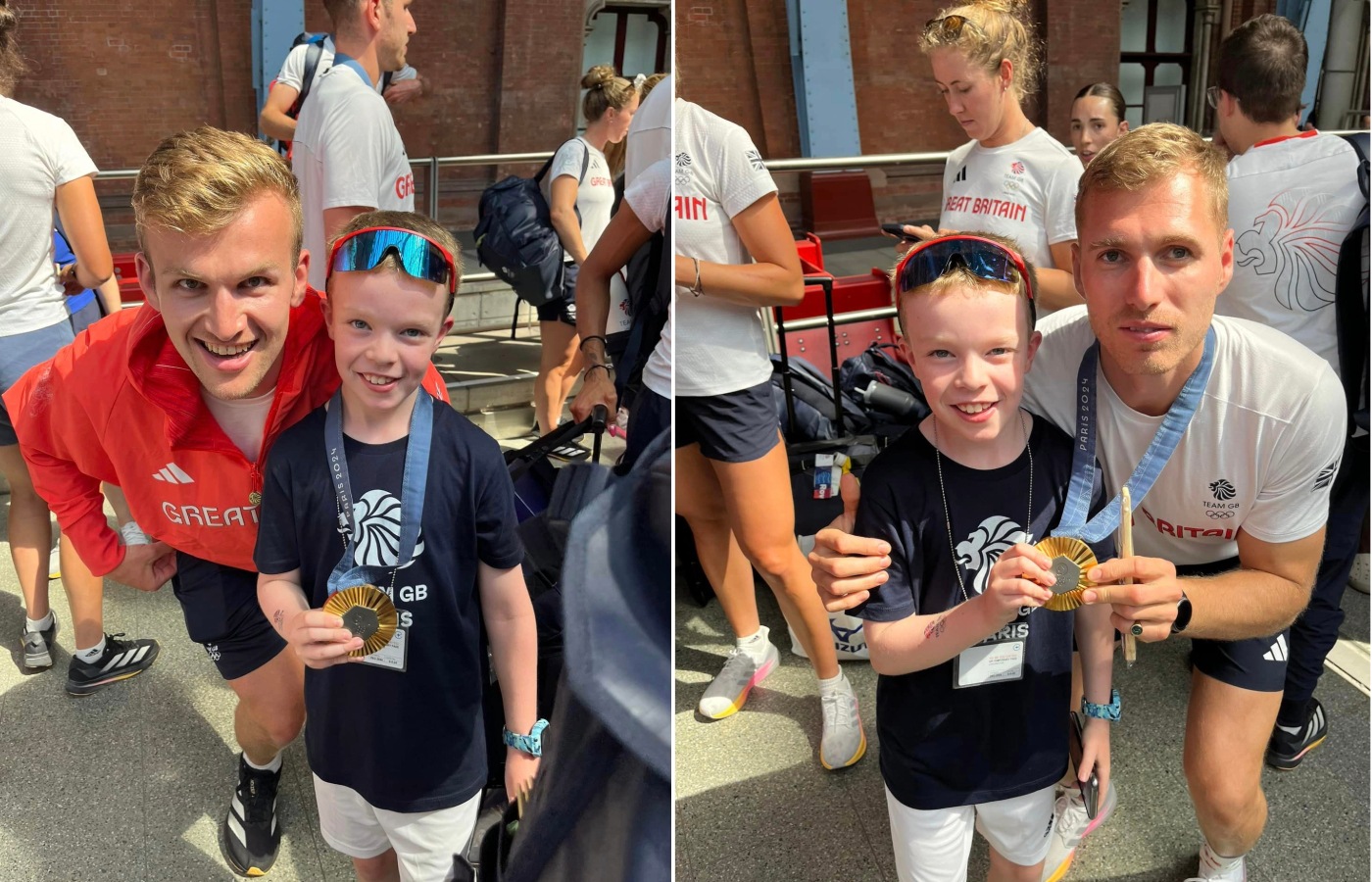 Josh Davidson, nine, Team GB's only Scottish mini mascot met Olympic medal winners.