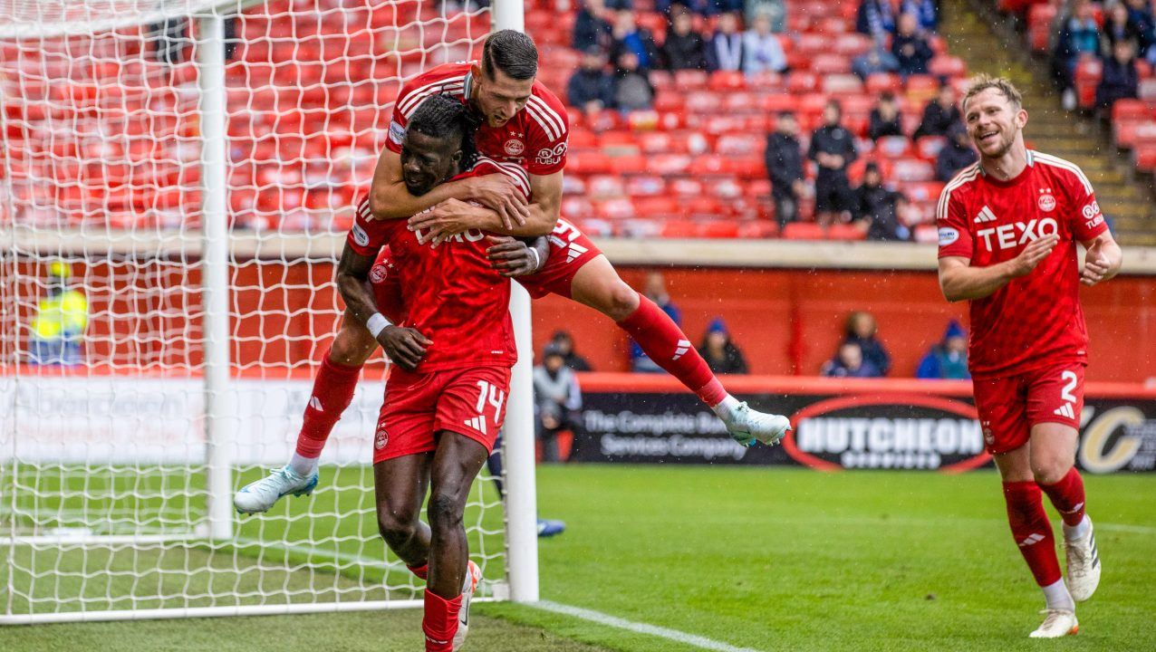 Pape Habib Gueye scores twice to maintain Aberdeen’s winning start