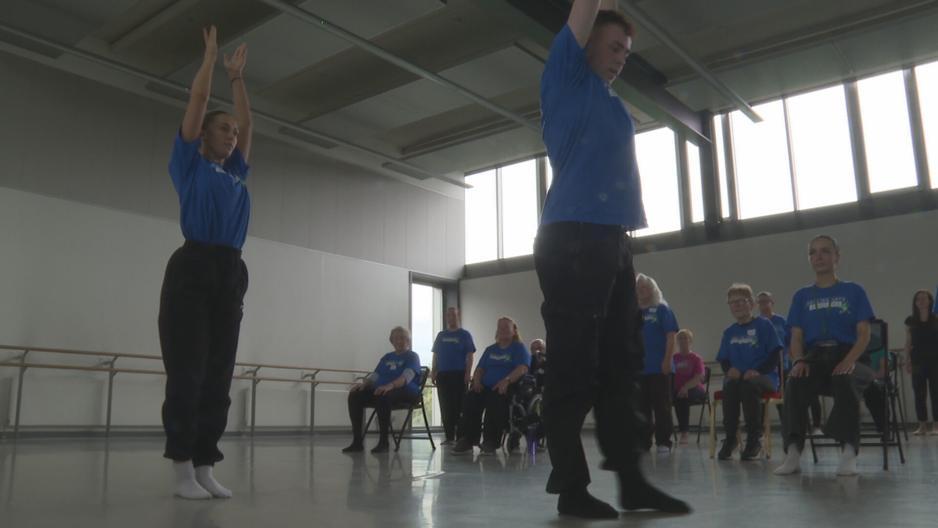 Dancers rehearsed for Tramway show