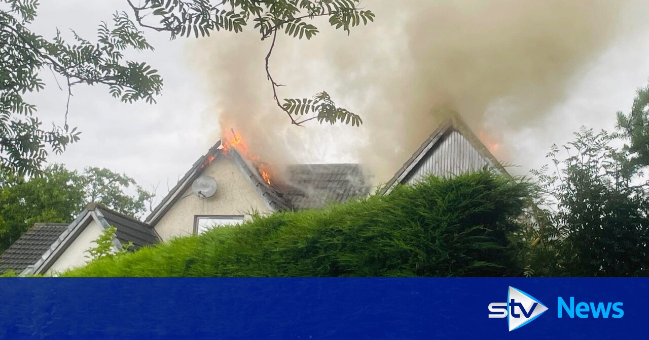 House catches fire in Aviemore after being struck by lightning | STV News