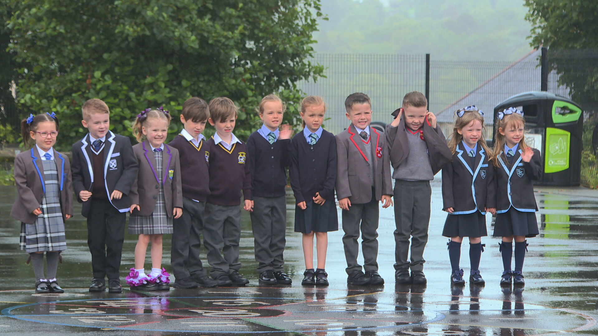 Six of the ten sets of twins to start school this week. 