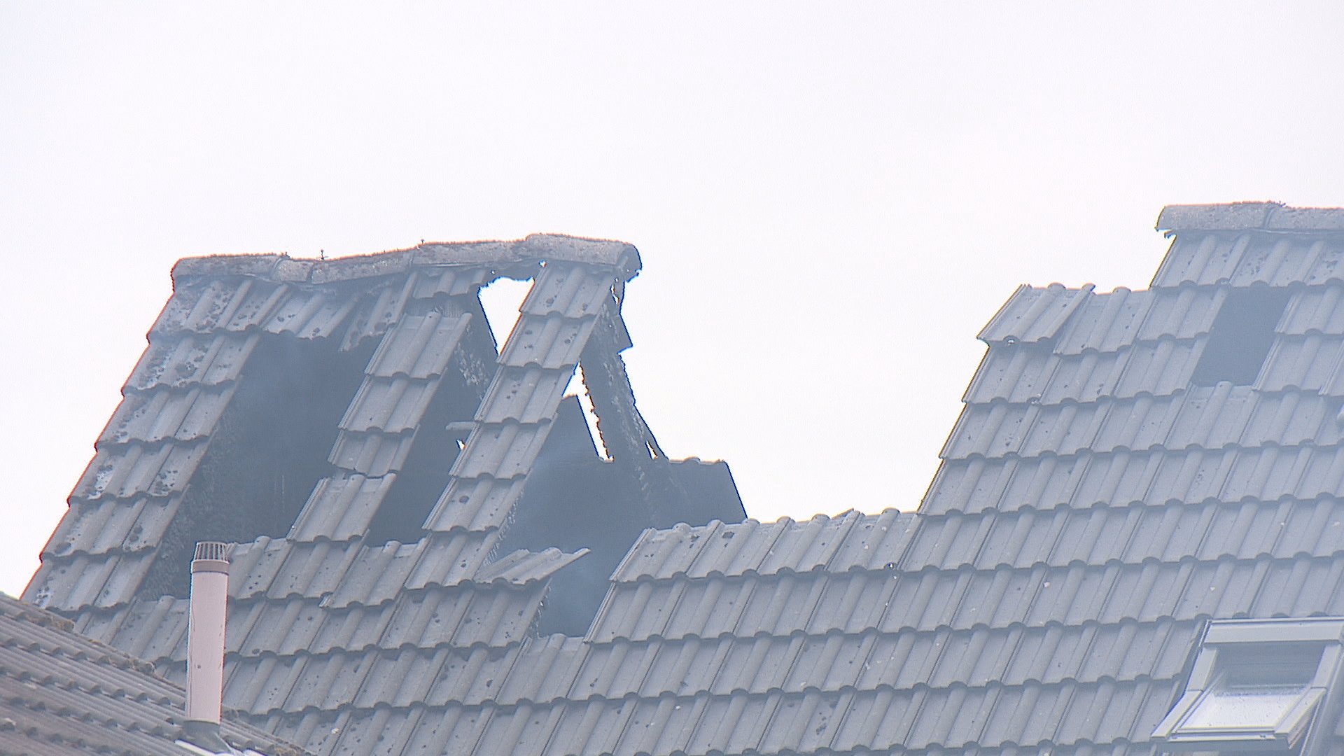 The roof of the building collapsed after the fire quickly spread throughout the building.