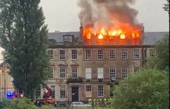 Fire rips through B-listed Glasgow tenement causing roof to collapse