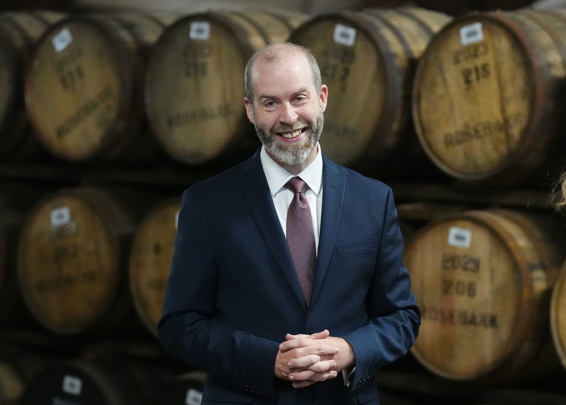 Business secretary Jonathan Reynolds during a visit to Glengoyne Distillery near Glasgow.