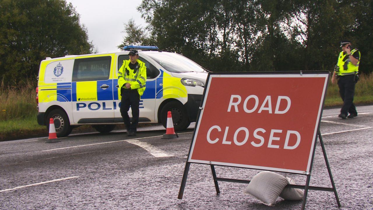 Four people taken to hospital after two-car crash closes road in Fife