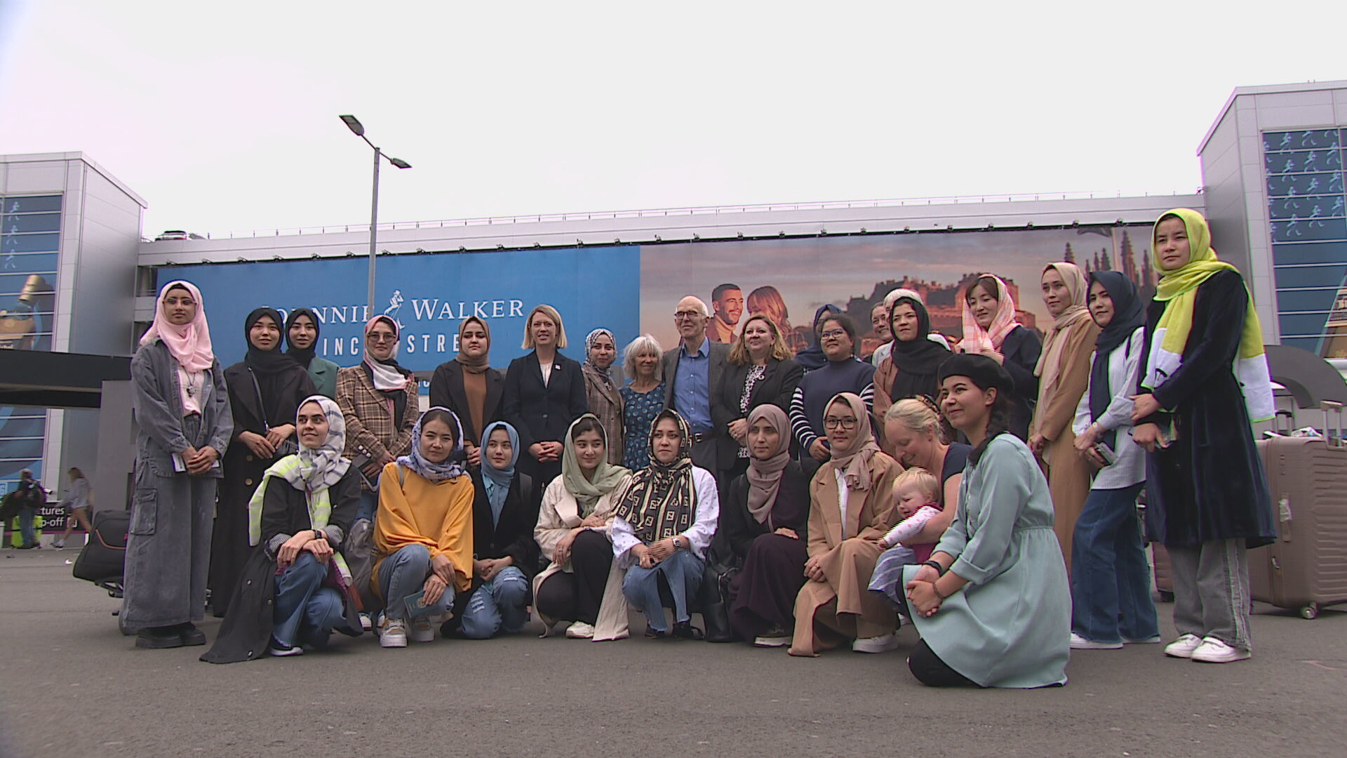 Medical students arrived at Edinburgh Airport on Monday