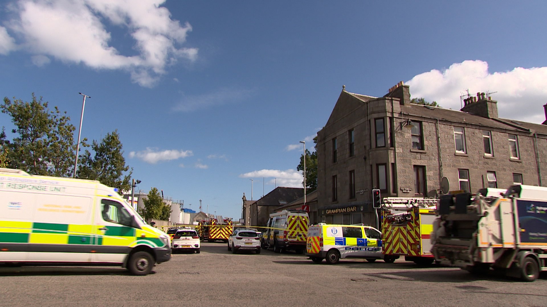 One casualty was handed into the care of the Scottish Ambulance Service as a result of the incident.