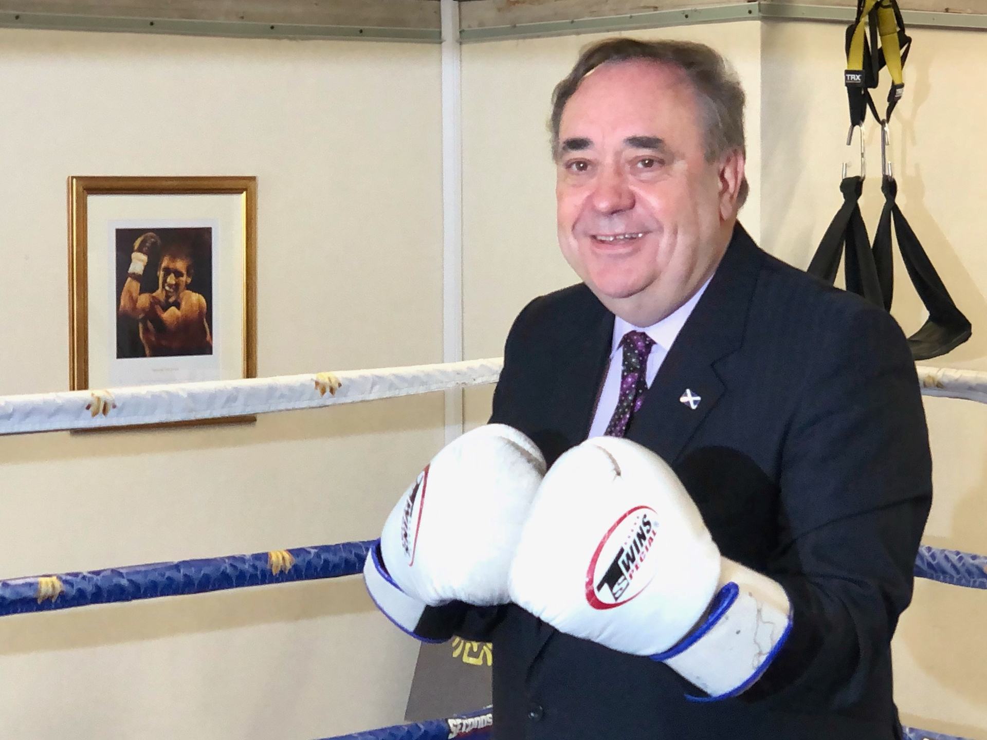 Alex Salmond at a boxing gym in Edinburgh in 2021 (Neil Pooran/PA). 