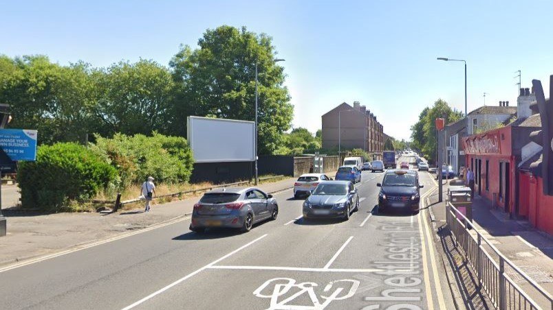 Motorcyclist taken to Glasgow hospital after crash with car