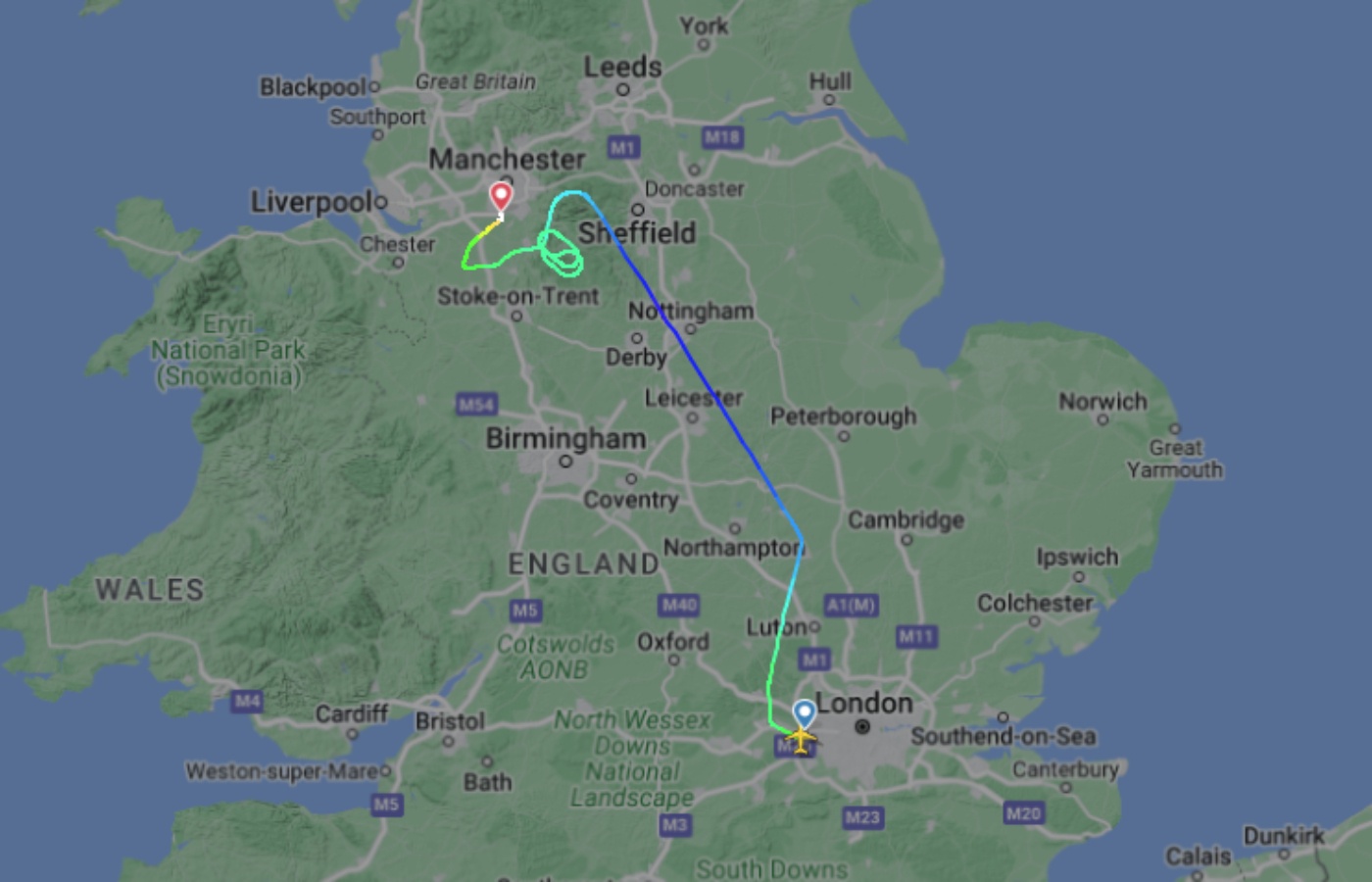 London to Aberdeen flight diverted to Manchester after 'mid-air emergency'