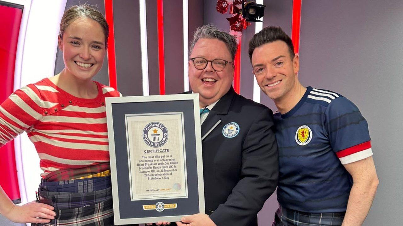 Guinness World Records 2024: Radio presenter puts on most kilts in a minute