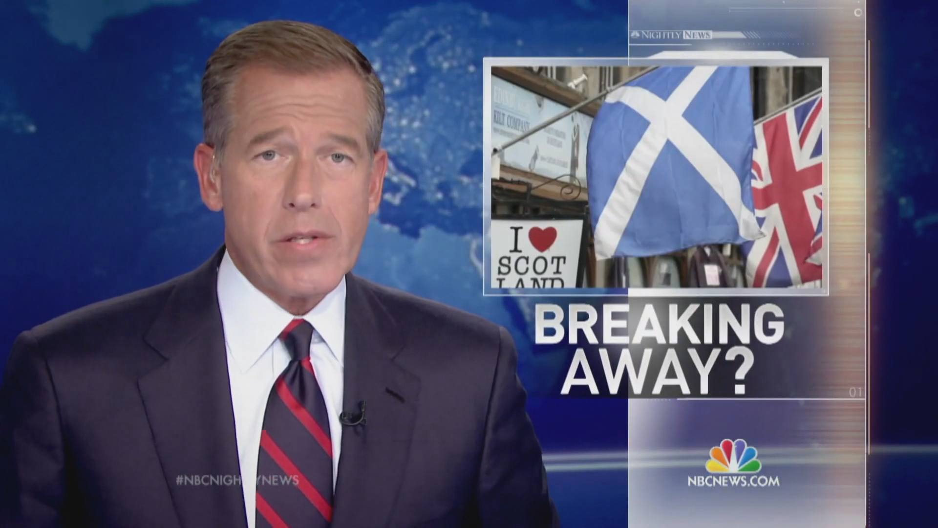 US television networks reported on Scotland's independence referendum.