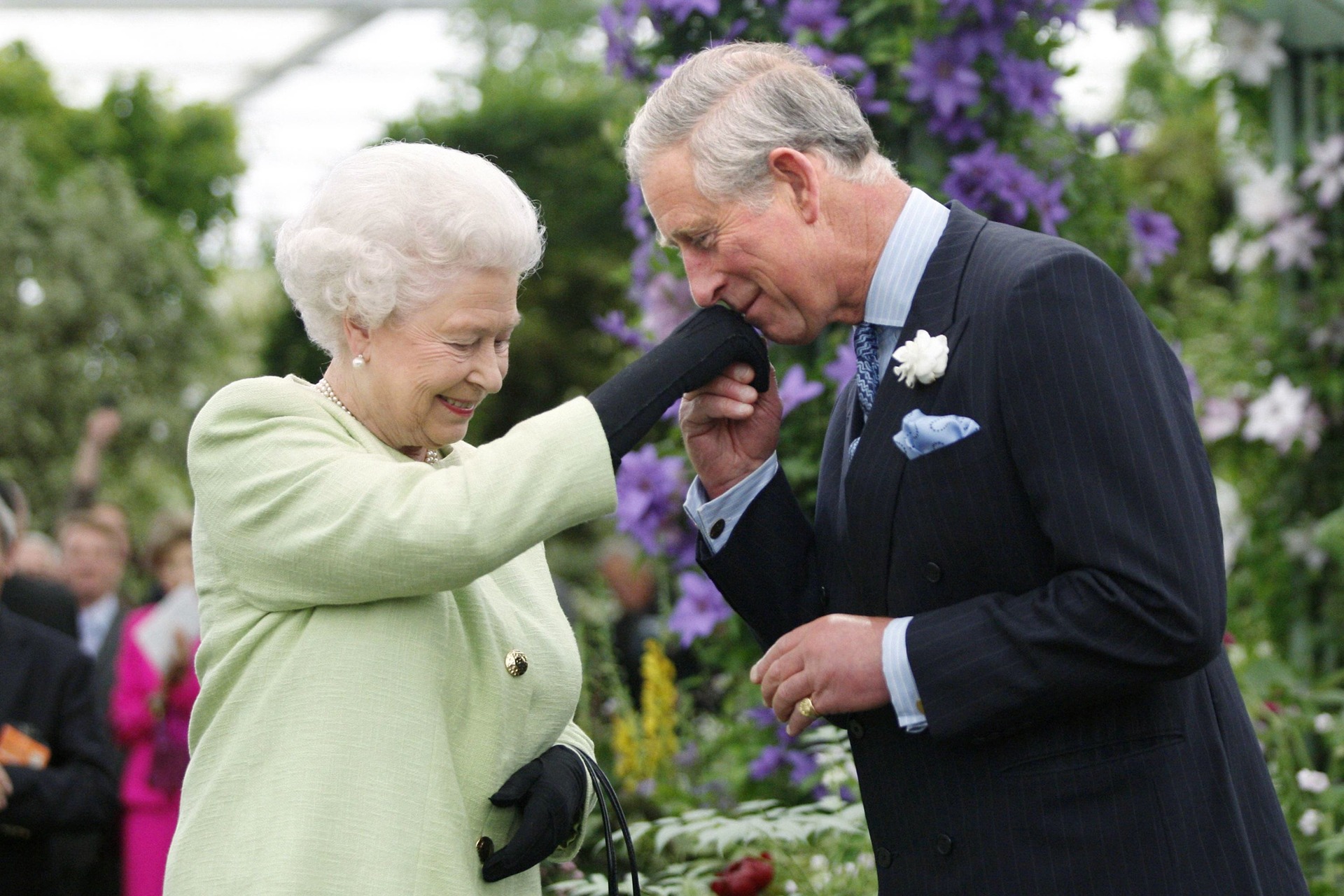 Charles, as the Prince of Wales, with his mother Queen Elizabeth II at the Chelsea Flower Show (Sang Tan/PA). 