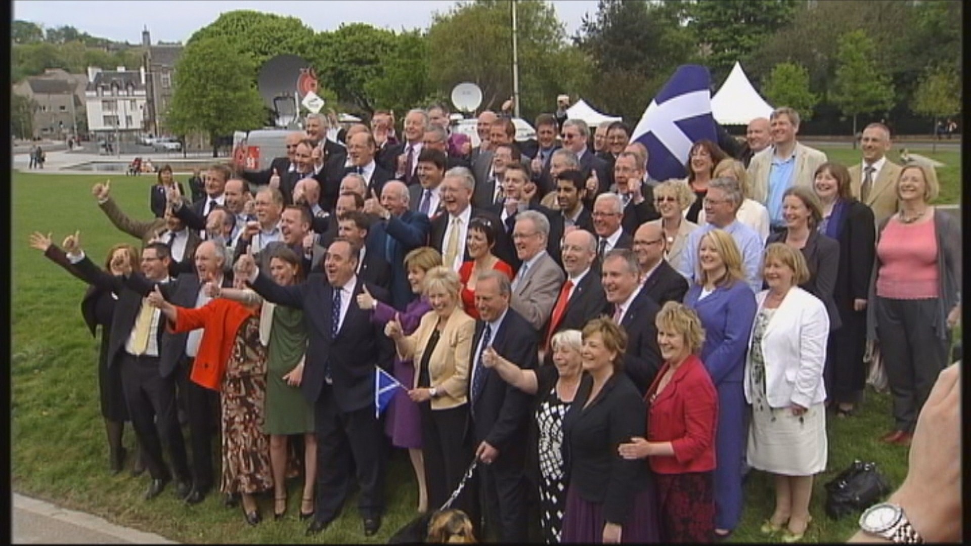 SNP MSPs after victorious Holyrood election result in 2011.