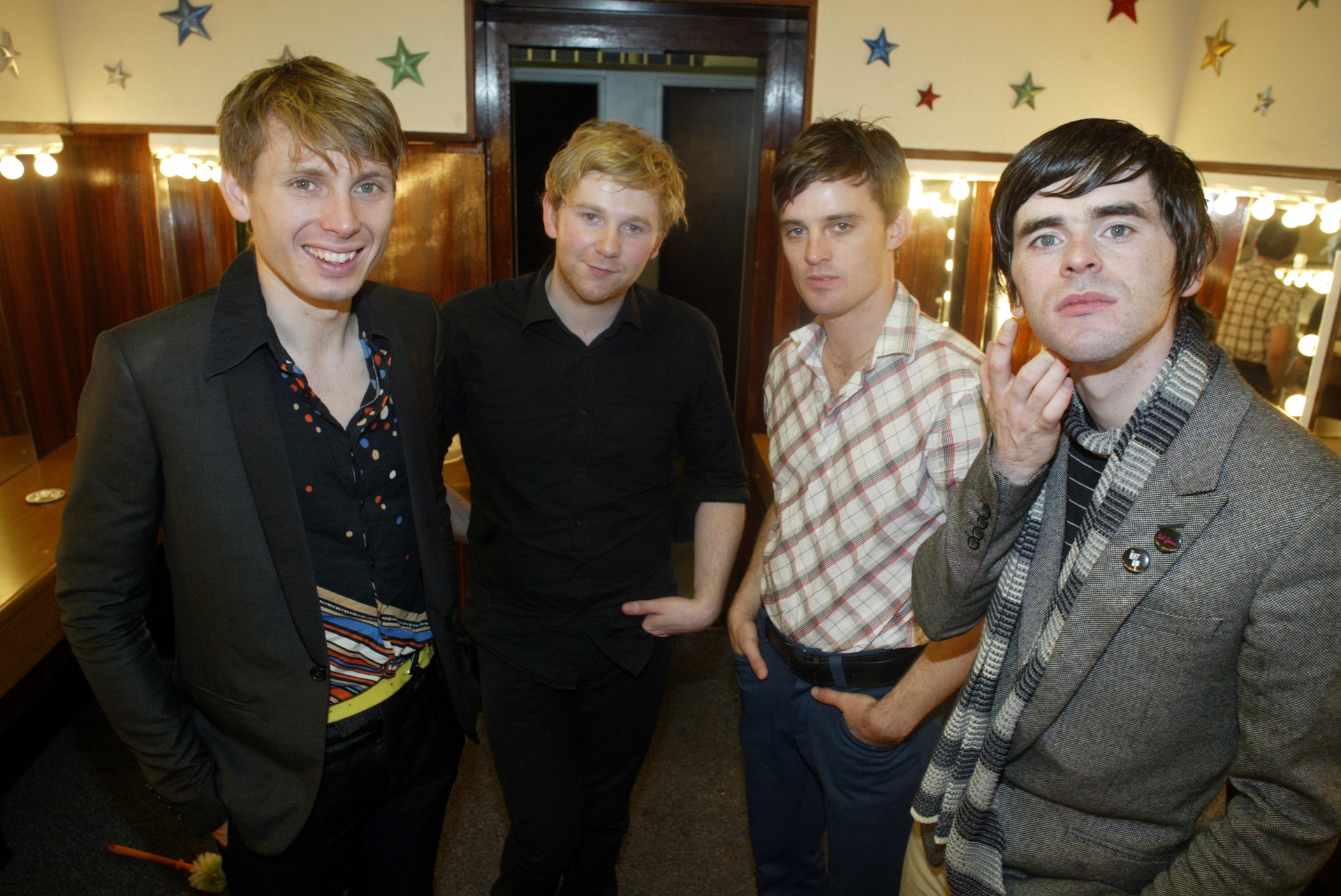 Franz Ferdinand backstage at the Barrowland in 2004