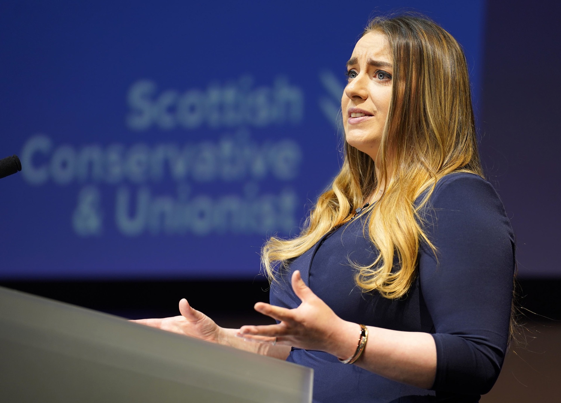 Meghan Gallacher spoke out against ‘blue-on-blue’ attacks as she said the Tories needed to be a ‘strong, united team’ when the leadership contest is over.