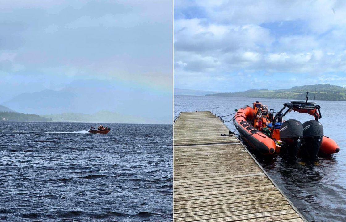 Lifeboat crews rescue two men found struggling in the water at Loch Lomond