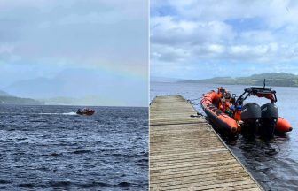 Lifeboat crews rescue two men found struggling in the water at Loch Lomond