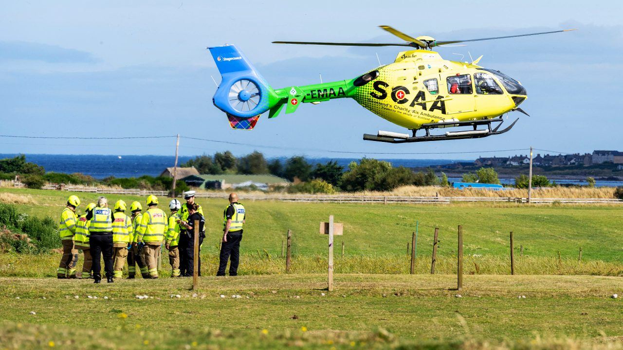 Motorcyclist fighting for life after being airlifted to hospital following crash in Elgin