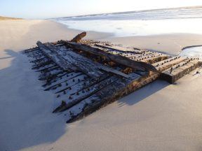 Shipwreck exposed by winter storms to be preserved in tank for research