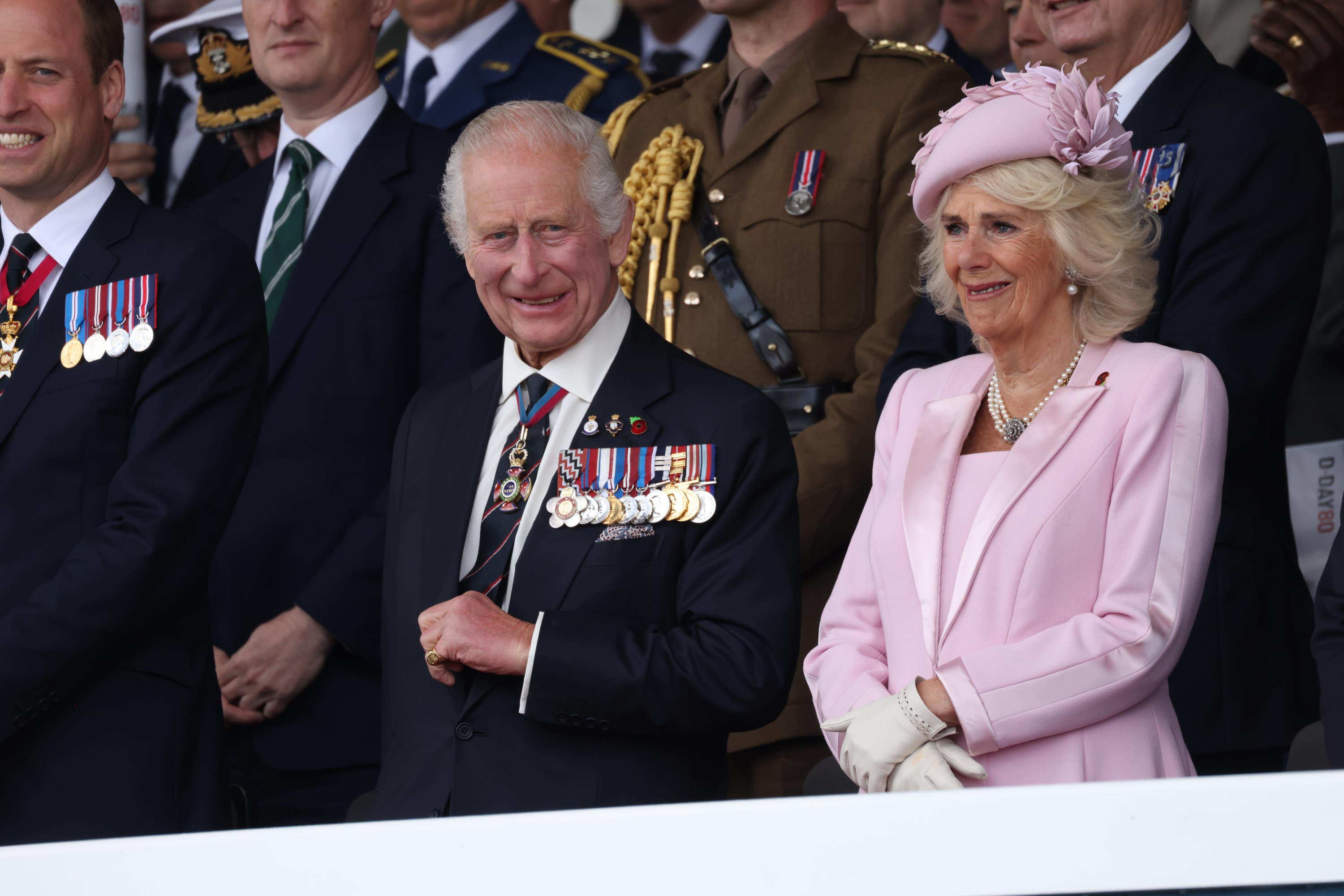 Charles and Camilla attending the UK’s national commemorative event for the 80th anniversary of D-Day in Portsmouth (Tim Merry/Daily Express/PA) 