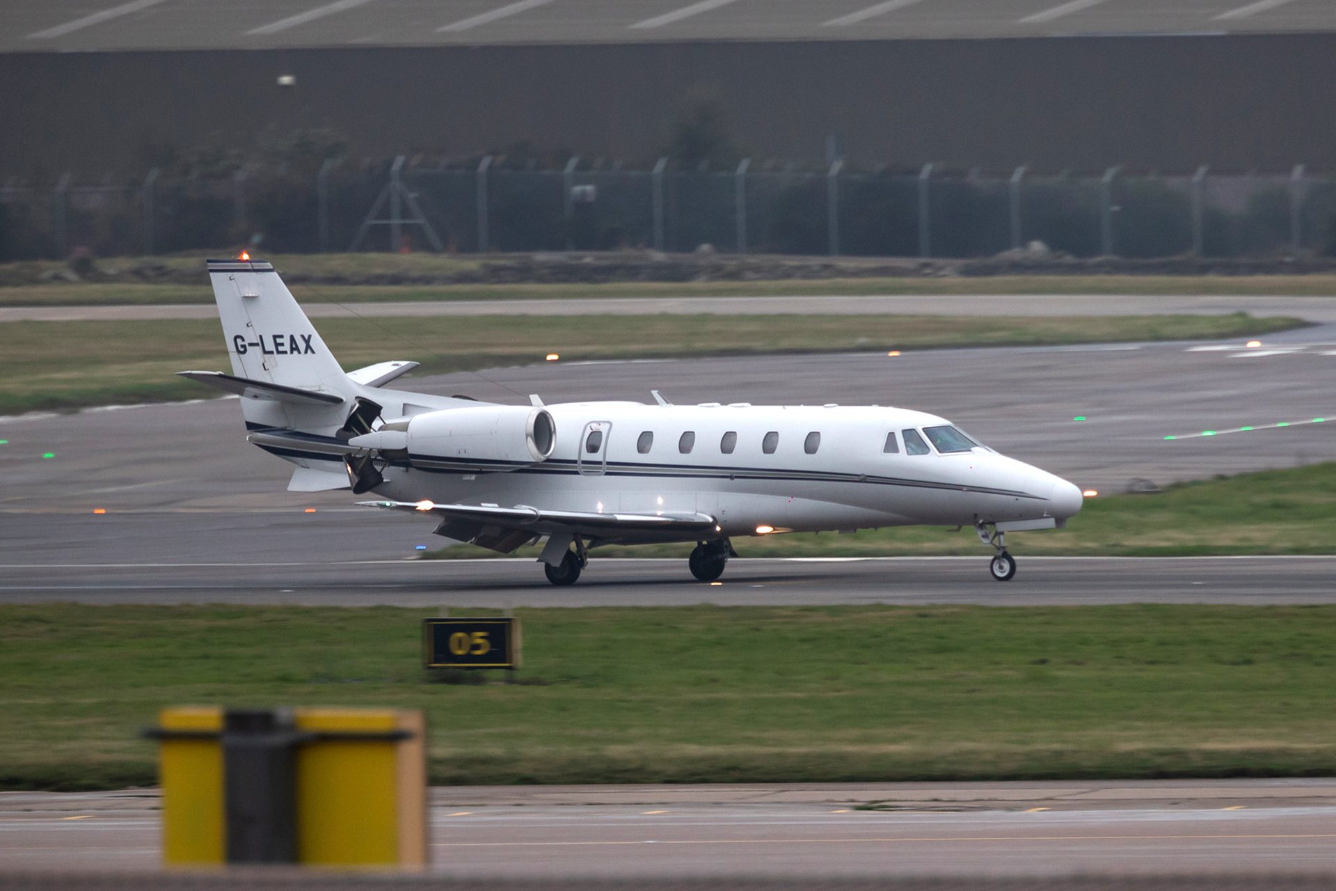 A plane carrying the Duke of Sussex arrives at Aberdeen Airport as he travels to Balmoral (Paul Campbell/PA). 