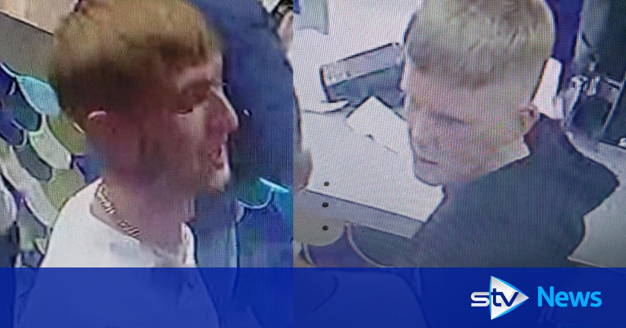 Police release CCTV pictures of two men after 'robbery' outside Glasgow ...