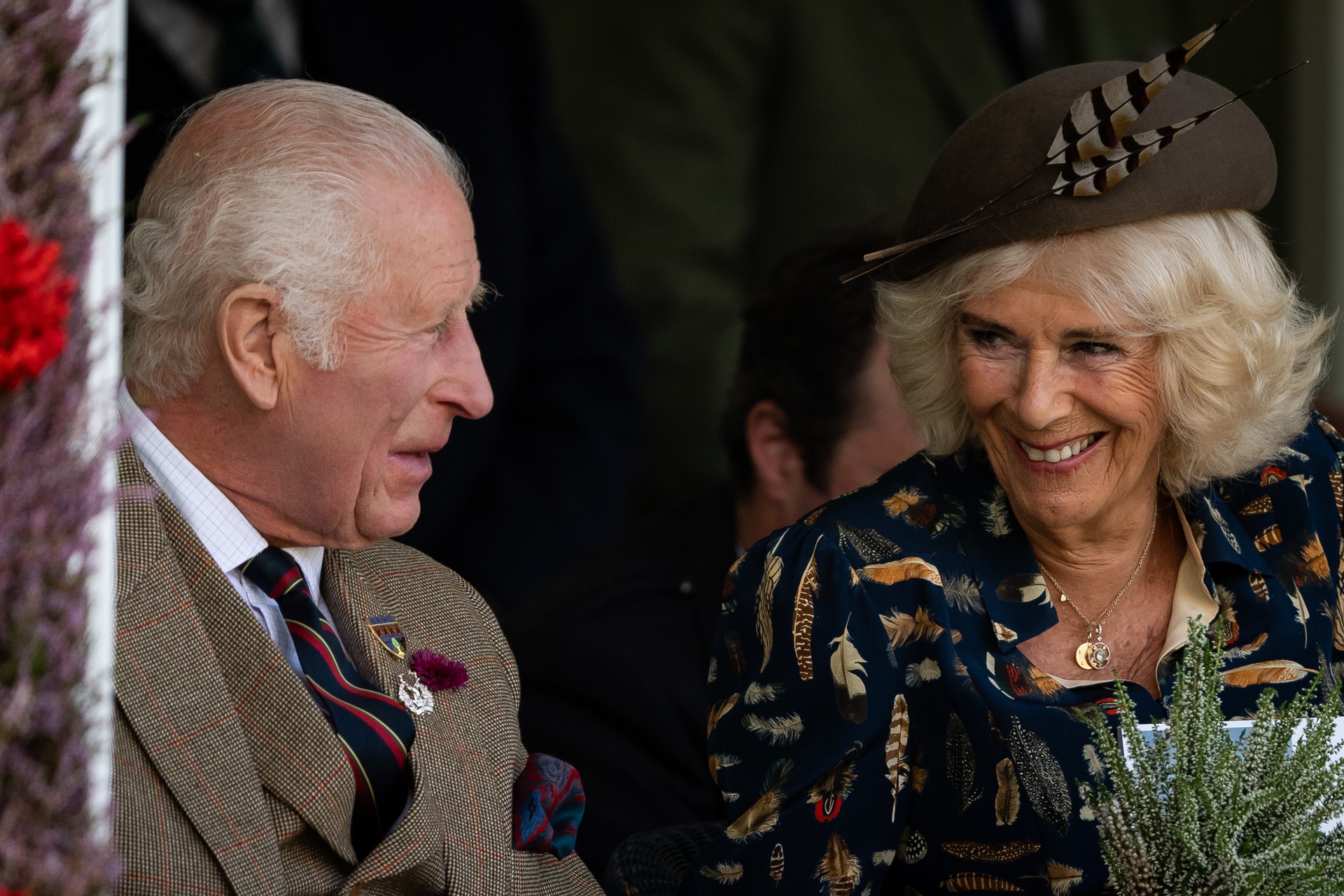 Charles and Camilla during the Braemar Gathering this weekend (Aaron Chown/PA). 