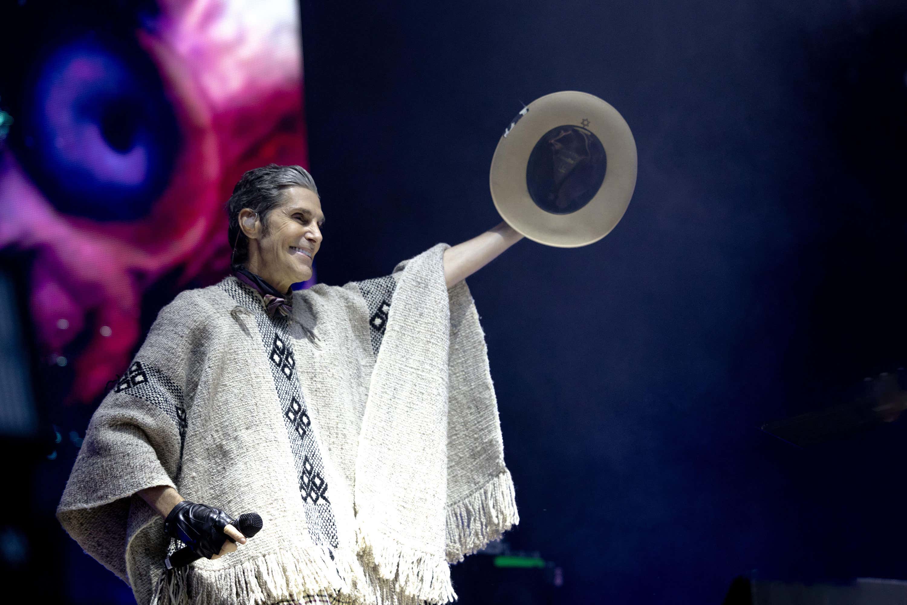 Singer Perry Farrell during a performance in May (Alamy/PA) 