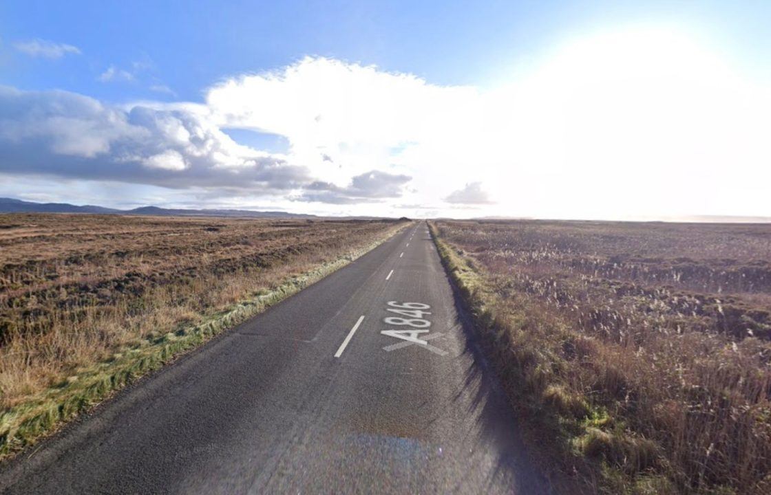 Man taken to hospital after crash involving motorbike and van near Islay Airport