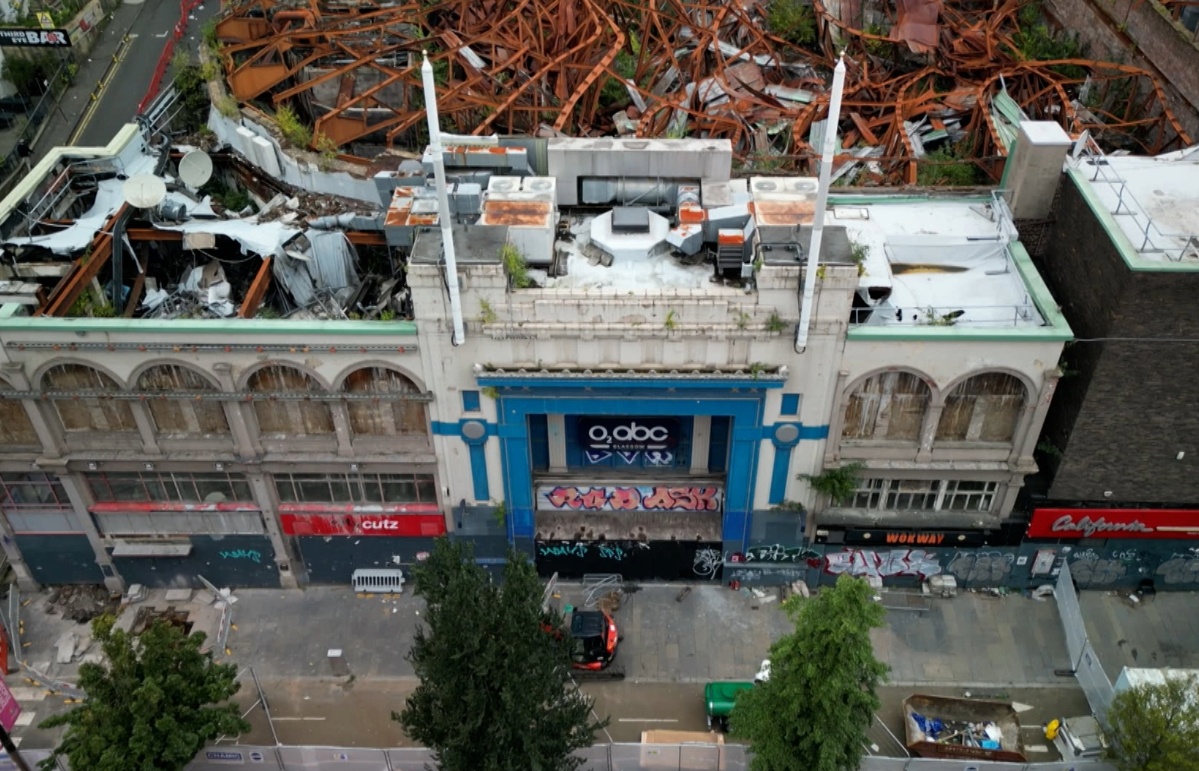 The current state of the derelict building.