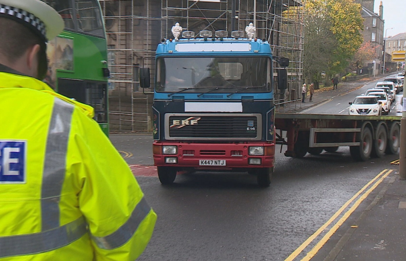 Family of Danny Leech return to scene of fatal crash as police re-enact incident in Dundee.