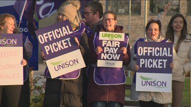 Teachers walk out on strike in First Minister’s constituency