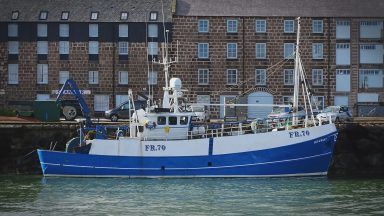 Crew rescued after Scottish fishing boat sinks in North Sea