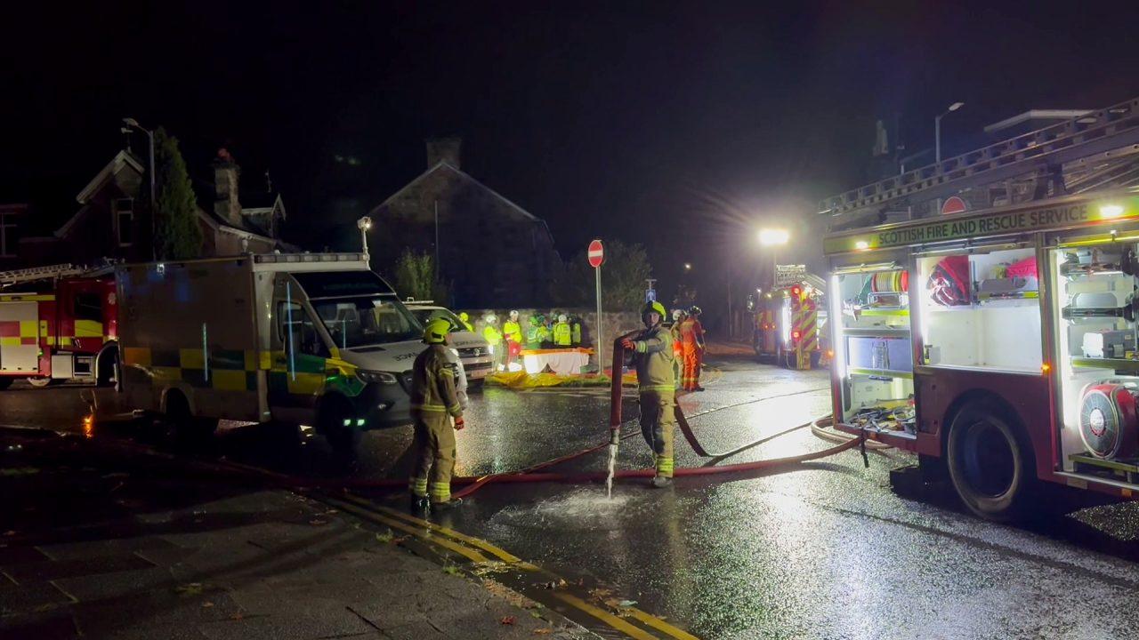 Man dies and three in hospital after explosion at block of flats in Alloa