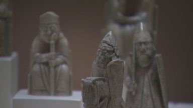 Lewis chessmen go on display at the National Museum