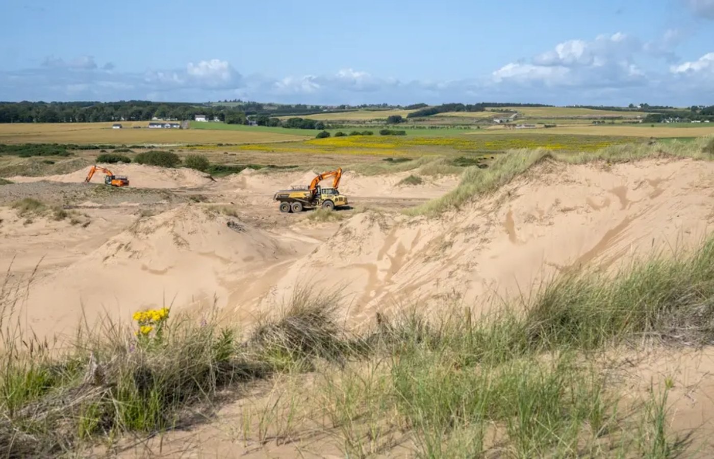 Trump and his son Eric broke ground last spring at the site.