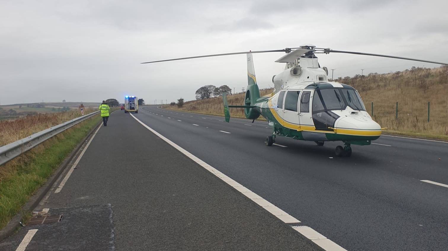 A seven-year-old boy was airlifted from the M6 following the crash