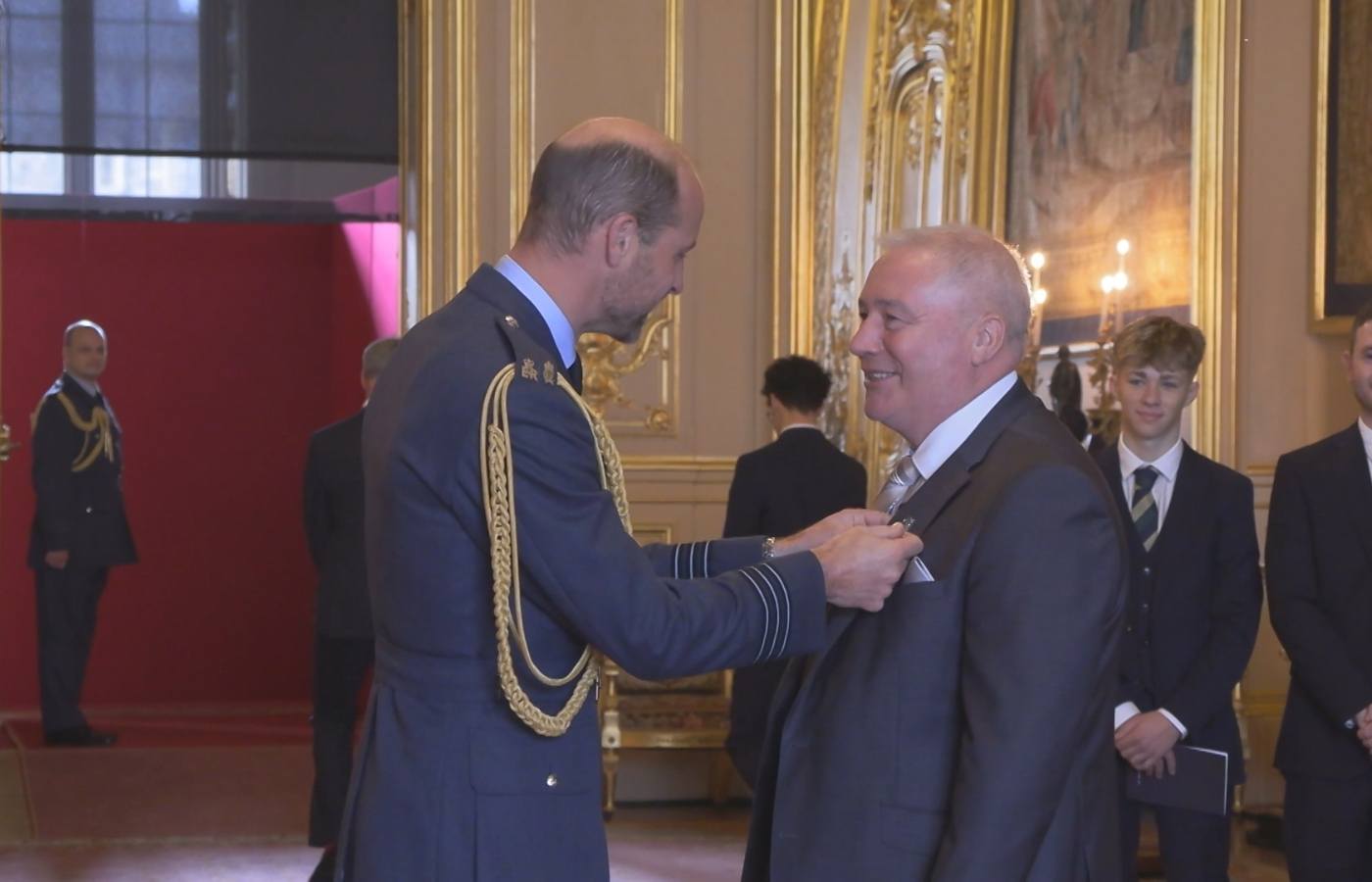 Ally McCoist receives OBE from the Prince of Wales at Windsor Castle