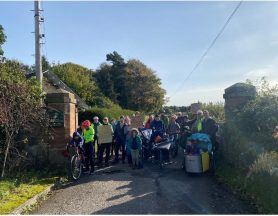 East Lothian residents stage protest over ‘locked gate’ blocking them from country park