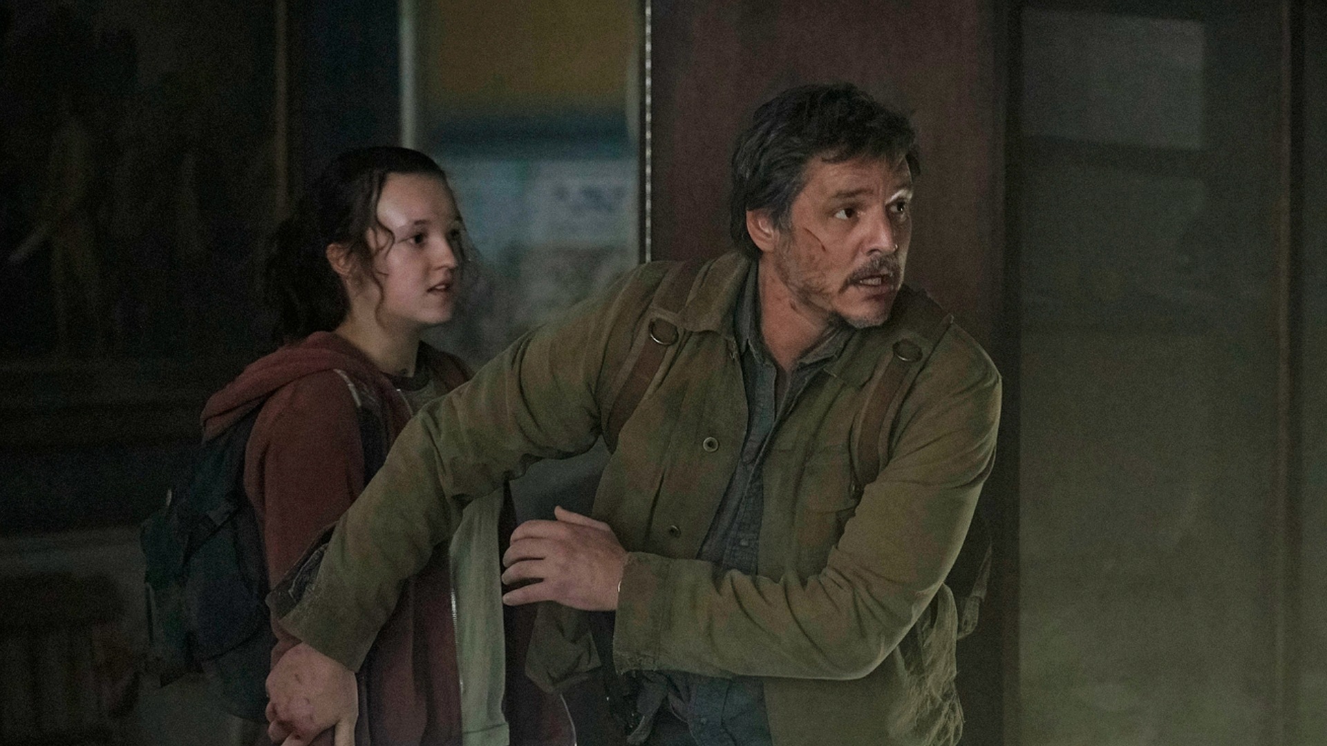 Bella Ramsey and Pedro Pascal in The Last of Us