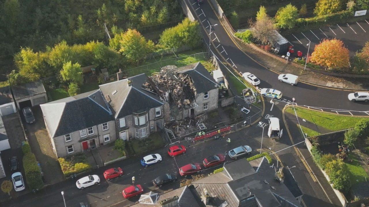 Alloa residents left ‘heartbroken’ after block of flats explodes in town centre, killing one man