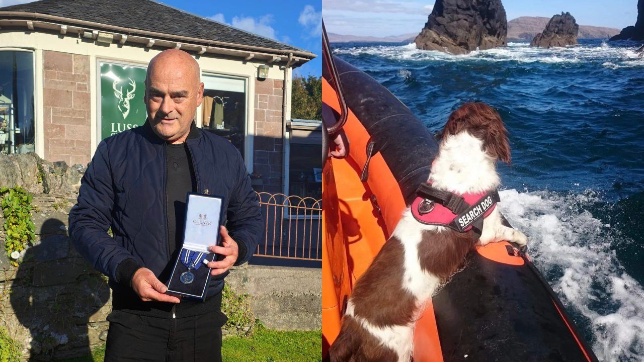 Scotland’s first underwater sniffer dog receives posthumous award