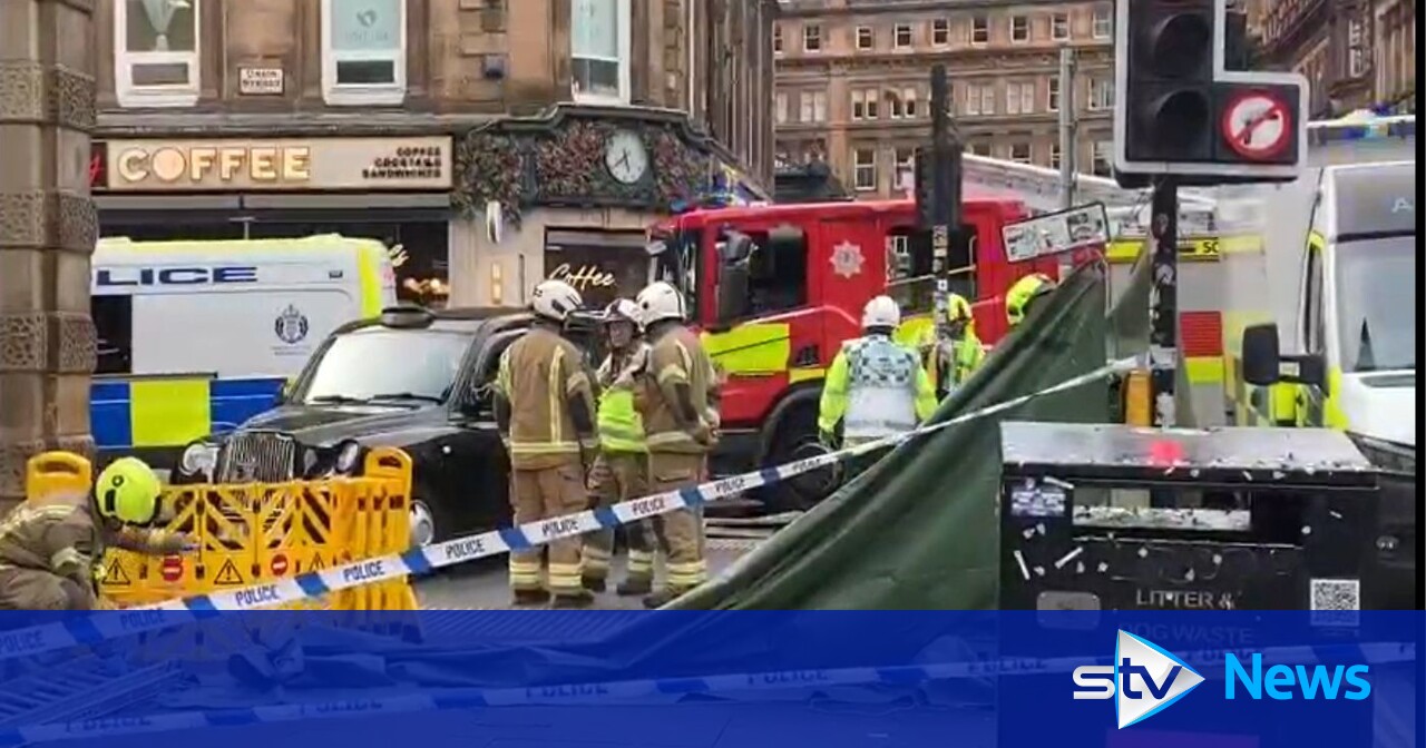 Police cordon off street near Glasgow Central Station as public urged ...