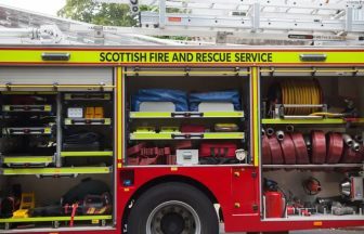 Fire crews tackle blaze at derelict building in Irvine